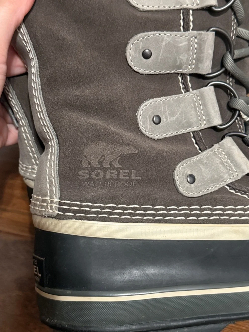 Sorel‎ Joan of Arctic Waterproof Winter Faux Fur Boots Gorp Granola Snow